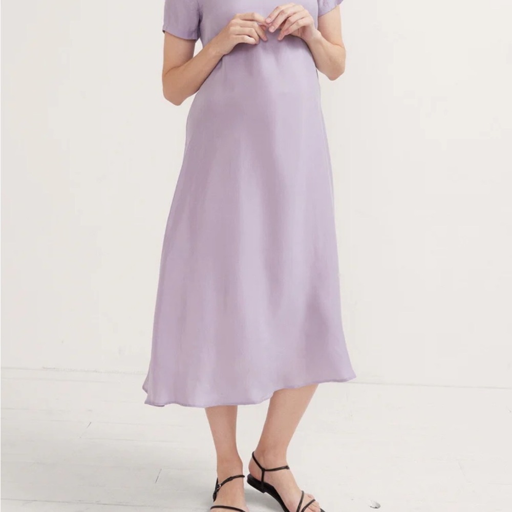 Hatch the James Lavender Maternity Midi Dress